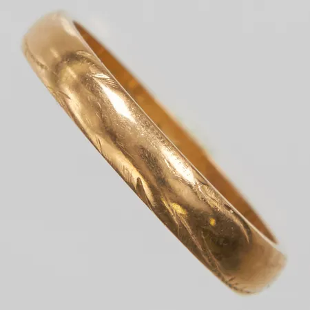 Ring, slät, Ø16¾, bredd: 3,3mm, nött mönster, Karlskoga 1949, 18K Vikt: 3,3 g