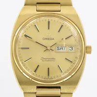 Herrur Omega Seamaster MD 366 0848, automat, stål/doublé, länk 19,5cm, dag, datum, plexiglas repor finns, verknummer 40874598, från 1978 nov enligt bok, box, bruttovikt 83,5g