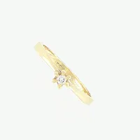 Ring, diamant ca 0,05ct, stl 17½, bredd 2-4mm, 14K.  Vikt: 2,3 g