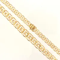 Collier doserad bismarck, längd 44cm, bredd 8-12mm, Styletta Guldvaruaktiebolaget, år 1971, 18K  Vikt: 33,4 g