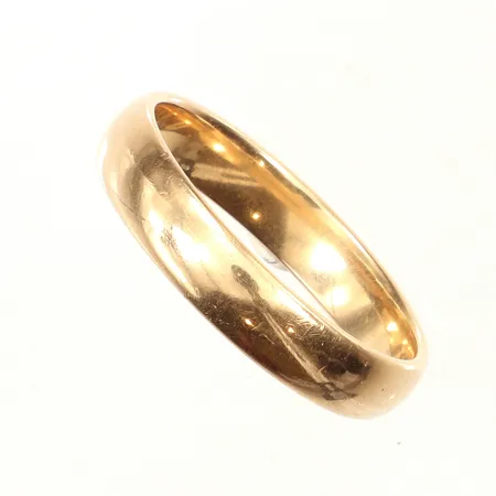 Ring slät, stl 21½, bredd 4,9mm, 18K  Vikt: 7,5 g