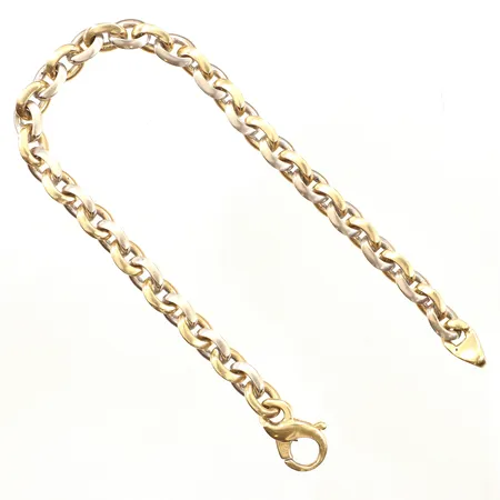 Armband Ankar, tvåfärgat, längd 19cm, bredd 5,5mm, repig, 18K Vikt: 22,4 g