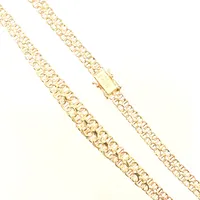 Collier doserad X-länk, längd ca 45,5cm, bredd 6-9mm, Guldfynd, 18K Vikt: 21,5 g