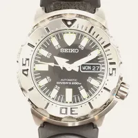 Armbandsur Seiko Scuba divers, referensnr: 7S26-0350, serienr: 0O1164, 42mm, automatic Divers 200m, stål, gummiarmband, längd ca 26cm, kvitto på trycktest 2023, inga tillbehör.