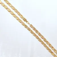 Collier, längd  ca. 90cm, bredd 6,40mm, 14K  Vikt: 20 g