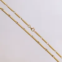 Collier stavar, längd 42cm, bredd 2,5mm, 18K Vikt: 14,9 g