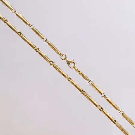 Collier stavar, längd 42cm, bredd 2,5mm, 18K Vikt: 14,9 g