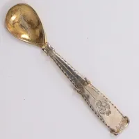 Sked, längd 10,2cm, Göte Persson, Vilhelmina, delvis förgylld, 830/1000 silver 	 Vikt: 8,8 g