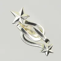 Ring, Efva Attling, catch a falling star, stl 18, skenans bredd 2 mm, 925/1000 silver. Vikt: 7,2 g