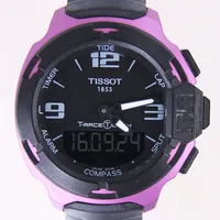 Herrur Tissot T-race Touch, Ø42mm, stål, quartz, digital/analog, ref-nr: T081420A, serie-nr: DQ1KDPNBG, gummiband, inga övriga tillbehör. 