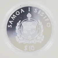 Silvermynt Ø38mm, Olympic Games 2000, Samoa I Sisifo, 925/1000 Vikt: 31,7 g