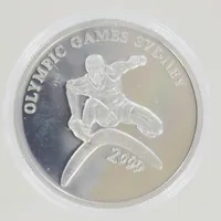 Silvermynt Ø38mm, Olympic Games Sydney 2000, Somali Republic 250 shillings, silver 925/1000 Vikt: 30,7 g