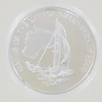 Silvermynt Ø38mm, Games Of XXVII Olympiad Sydney 2000, Somali Republic Of Liberia 10 Dollars, silver 999,9% Vikt: 31,1 g