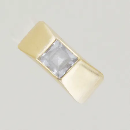 Ring med sten, Ø 18½. bredd 7 mm, 18K Vikt: 4,1 g