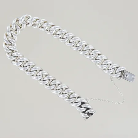 Armband pansar ej massiv, längd 18,5 cm, bredd 10 mm, silver 830/1000 Vikt: 16,2 g