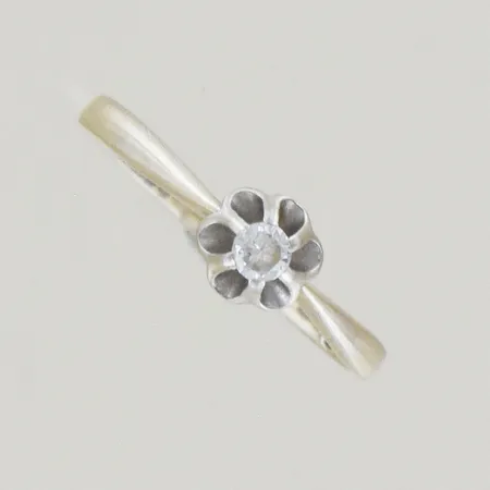 Ring med diamanter 0,10ct, Ø 17½ mm, 18K Vikt: 2 g