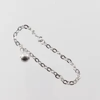 Armband med en berlock, längd 19cm, silver 835/1000 Vikt: 4,9 g