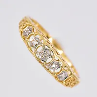 Ring, diamanter ca 5x0,005ct, stl 17, GFAB, 18K Vikt: 1,6 g