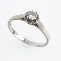 Ring m diamant 0,16ct enligt gravyr, vitguld, stl 17(53), 18k Vikt: 2 g