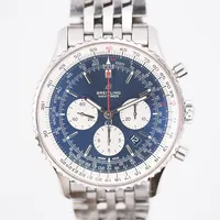 Herrur Breitling Navitimer, kronograf, stål, automatisk, ref-nr: AB0127, serie-nr: 3247360, Ø46mm, safirglas, datum, utan tillbehör, repig.