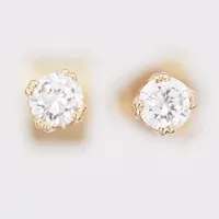 Ett par örhängen med briljantslipade diamanter 2 x ca 0,16ct W-TCr(H-I)/VS-SI, omaka stopp, 18K Vikt: 1 g