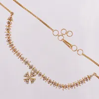 Collier, diamanter ca 2,06ctv, ca 41-44cm, 22K, tygetui  Vikt: 26,3 g