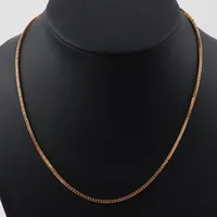 Collier ,  längd ca 46 cm, bredd ca 1,7x1,7 mm,  18K Vikt: 10 g