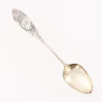 Kaffesked, 12,3cm, bucklig, gravyr, silver 830/1000. Vikt: 8,6 g