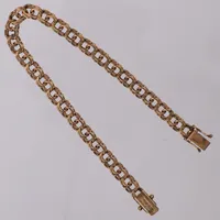 Armband Bismarck, längd 18,5cm, bredd 5,7mm, BEH Bengt Hallberg Guldsmeds AB, 18K  Vikt: 11,6 g