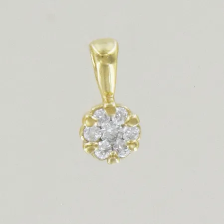 Hänge med diamanter 0,20ct, längd 1 cm, bredd 5 mm, 14K  Nypris 8000kr Vikt: 0,6 g