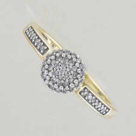 Ring med diamanter 0,16ct, Ø 17 mm,18K Vikt: 2,6 g