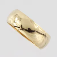 Ring slät, stl 18½mm, bredd 6,9mm, Guldvaruaktiebolaget G. Dahlgren & Co Ab Malmö 1966, 18k Vikt: 6,1 g