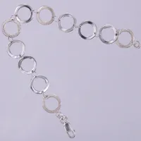 Armband, längd: ca 17,5cm, bredd: 12mm, GHA, 925/1000 silver  Vikt: 6,5 g