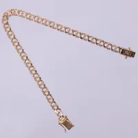 Armband Bismarck, längd: ca 17cm, bredd: ca 4mm, GHA, 18K  Vikt: 5,9 g