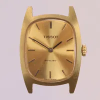 Armbandsur, Tissot Stylist, defekt, 18K i länk samt ur. Bruttovikt 48,3g 