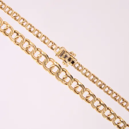 Collier doserad Bismarck, längd 42cm, bredd 3-6mm, 18K Vikt: 13,4 g