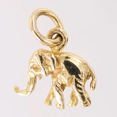 Hänge, elefant, 15x12mm, 18K  Vikt: 2 g