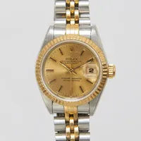 Damur Rolex Datejust 26mm, automatisk, stål/guld, ref: 69173 srn: T324283, cal 2135, verknr 3335143, från ca. 1996, jubillelänk stål/guld, servicebehov, inga tillbehör