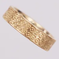 Ring, slät, Schalin, stl 17¼, bredd 5mm, opersonlig gravyr, 18K Vikt: 5,5 g