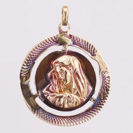 Hänge, madonna, 32mm, 14K Vikt: 3 g