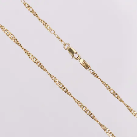 Kedja, Singapore, 50cm, bredd 2mm, 14K Vikt: 4,3 g