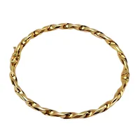 Armring, 18K guld, oval öppningsbar modell, UnoAerre, inre omkrets 18,5 cm, bredd 4 mm, fint skick Vikt: 6,1 g