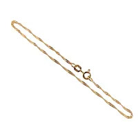 Armband Singapore, 18K guld, tillverkarstämpel OSAB, längd 18,5 cm, bredd 1,5 mm, fint skick Vikt: 1,1 g