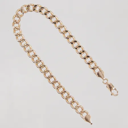 Armband Pansar, GHA, 22cm, bredd 6,8mm, ihålig/bruksslitage,18K Vikt: 11 g