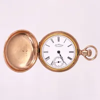 Savonett fickur, American watch company Waltham, manuell,  doublé, Ø40mm, verknummer: 3545375, tillverkningsår: 1888, saknar glas samt en visare, sekundvisare tickar vid test.