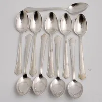 10st skedar i silver, 12cm, modell Chippendale, 830/1000, tillverkad av AB Gense, år 2008-2009, vikt 141,97g.