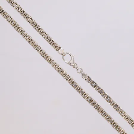 Collier, Kejsarlänk, längd 60,5cm, bredd 4,3mm, Italy, repor, 925/1000 silver Vikt: 60,9 g