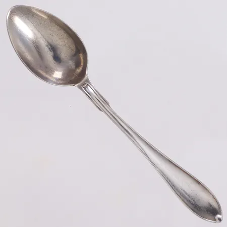 Kaffesked, modell Svensk spetsig, längd 12cm, GAB, gravyr, 830/1000 silver  Vikt: 13,3 g