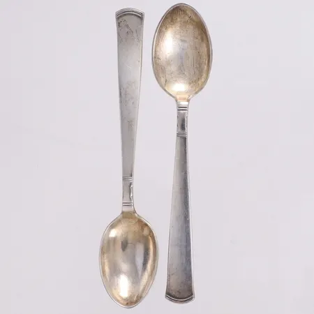 2 kaffeskedar, längd 11cm, Rosenholm, GAB Stockholm, 1960-tal, 830/1000 silver  Vikt: 25,4 g