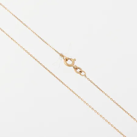 Collier, längd 52 cm, bredd 0.7 mm, 18k. Vikt: 2 g